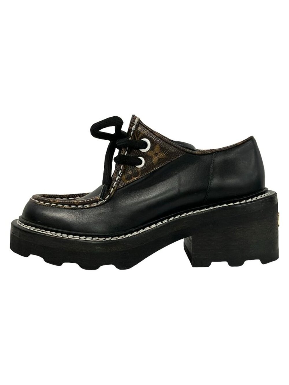 Louis Vuitton Shoes LV Beaubourg Line Derby Black Monogram Leather